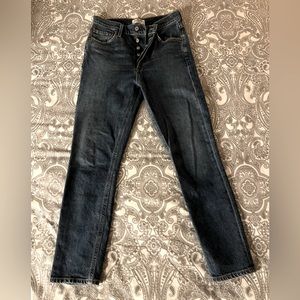 Agolde - 90’s pinch waist tapered jean in medium blue - size 26